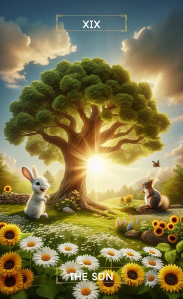 The Sun Tarot Card Spiritual Forest Tarot Deck