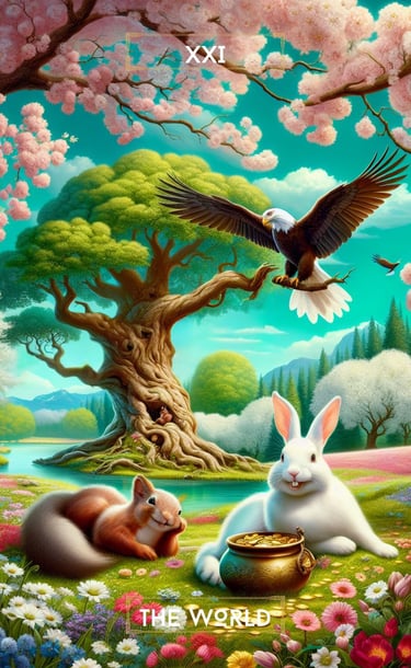 The World Tarot Card Spiritual Forest Tarot Deck