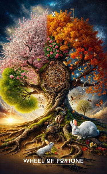 Wheel of Fortune Tarot Card Spiritual Forest Tarot Deck