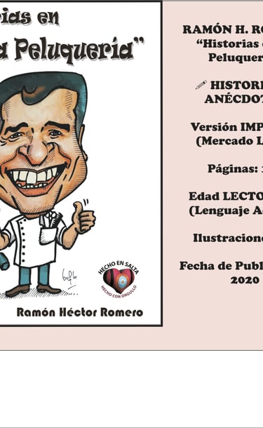 Imagen de Fondo: Tapa del Libro "Historias en La Peluquería" del Escritor Ramón H. Romero