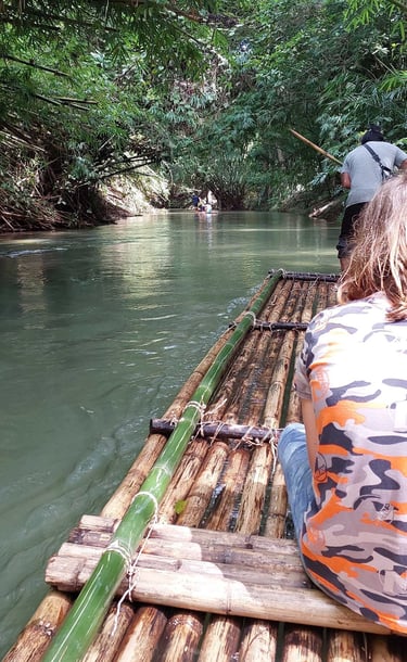 thailand khao lak bamboo rafting