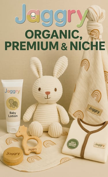 Jaggry Premium Organic Baby Range – Pure, Sustainable, and Skin-Safe Essentials
