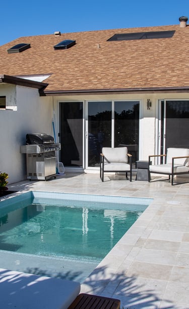 Backyard pool renovation project Delray Beach