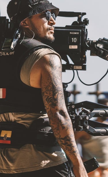 Behind the scenes steadicam operation at Supervivientes production