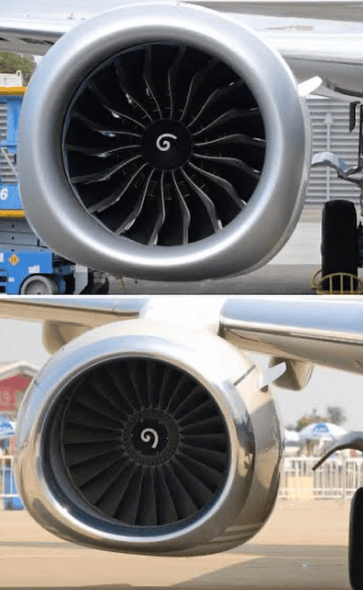 CFM56-7B Engine compared to a Leap engine.
