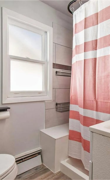 loaded bathroom lakeside lake views southern michigan vrbo airbnb dock short term rental