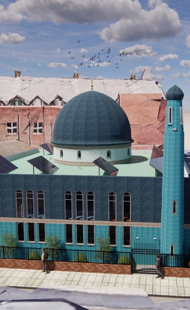 3D model of a Mosque, Liverpool, UK.