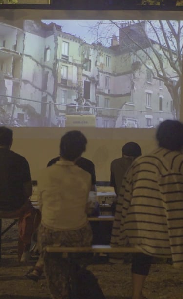 Le public du ciné plein air Abbaye Grenoble Chroniques