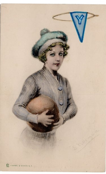 1910 Reinthal & Newman Yale University Basketball Postcard