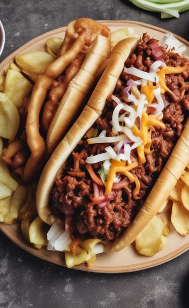 A colorful bowl of crispy fries sprinkled with herbs and seasoning.
