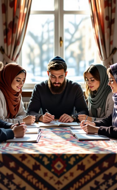Nesher Orthodox mixed study group, yes women study with men at Nesher.