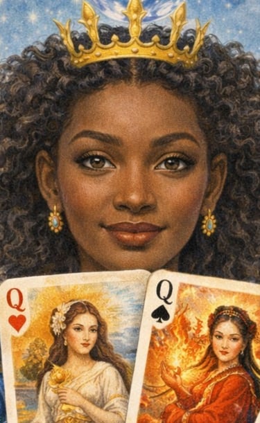 their teacher revealing the cards.