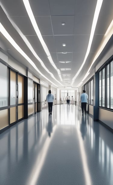 Healthcare professionals collaborating in a modern clinic setting.