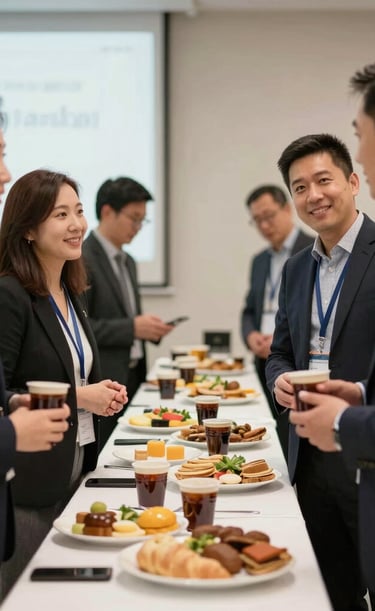 Cozy Salon Libertador arranged for an intimate gathering with modern décor