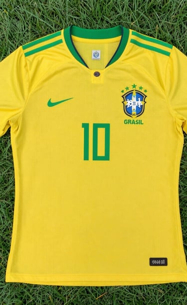 A vibrant summer dress displayed on a mannequin against a soft pastel background.