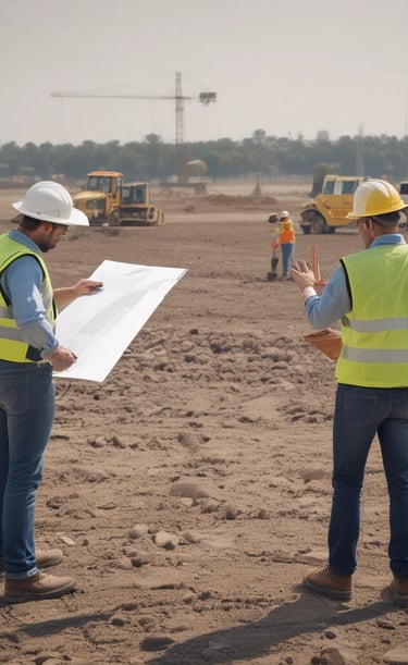 A modern architectural structure surrounded by lush greenery.