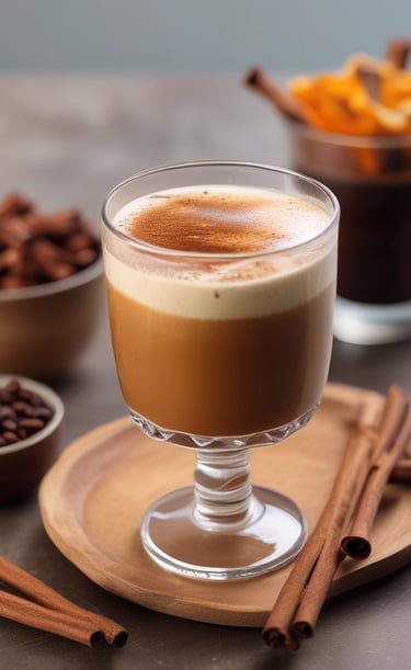 An elegant cocktail served in a stylish glass.