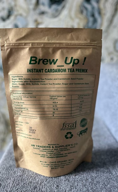 Cardamom tea premix pouch from leading Coffee Machines Dealer in Kashmir