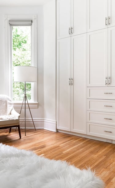 stunning custom white cabinets