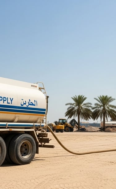 salt water supply to construction site