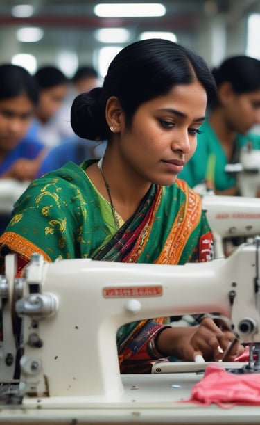 A beautifully draped custom blouse showcasing intricate embroidery and fine detailing.