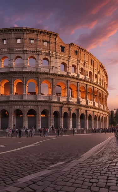 Professional driver opening the door of a modern vehicle with Rome's cityscape in the background.