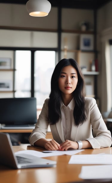 Manager discussing plans with team members around a conference table.