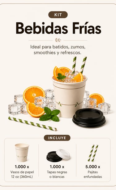 vasos de papel 12 oz