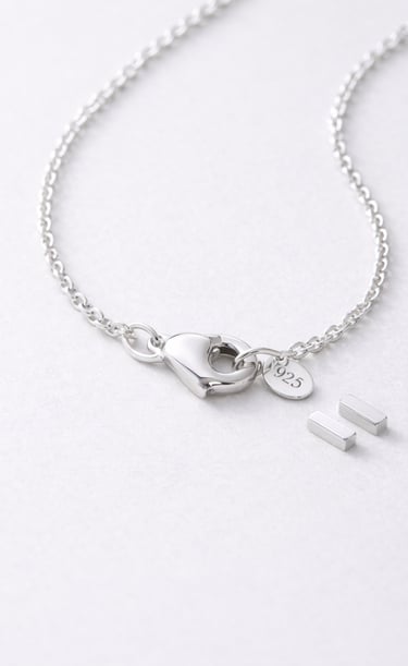 Collana in argento 925 con punzone inciso