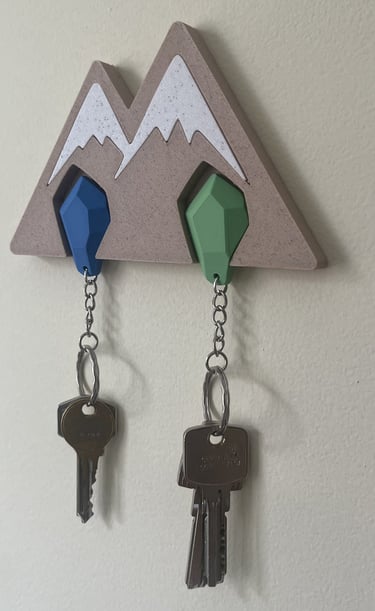 Support mural imprimé en 3D pour trousseaux de clés – rangement pratique pour toute la famille par 3DPM France