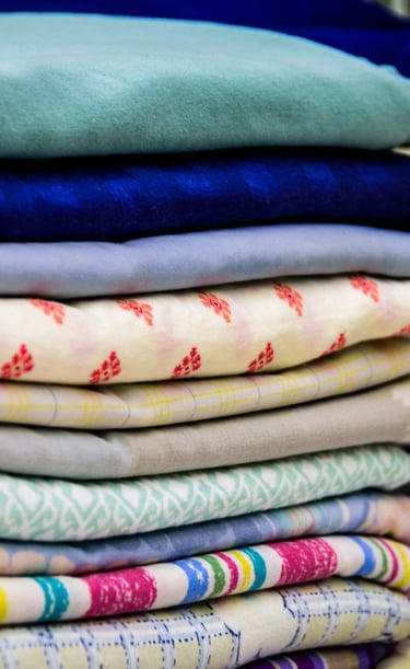 fitted sheets folded