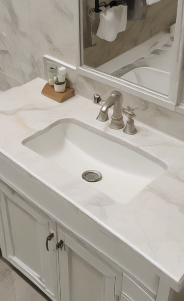 A detailed texture of dark marble with intricate white veining patterns running throughout the surface. The natural stone exhibits multiple shades of black and gray, creating an elegant and sophisticated appearance.