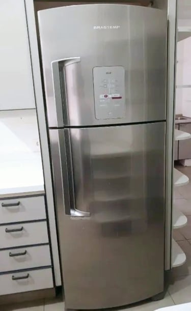 Geladeira Brastemp Ative 429 Litros branca revisada preço de outlet em Minas Gerais.