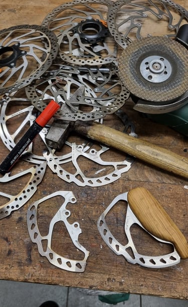 a table with tools and tools on it