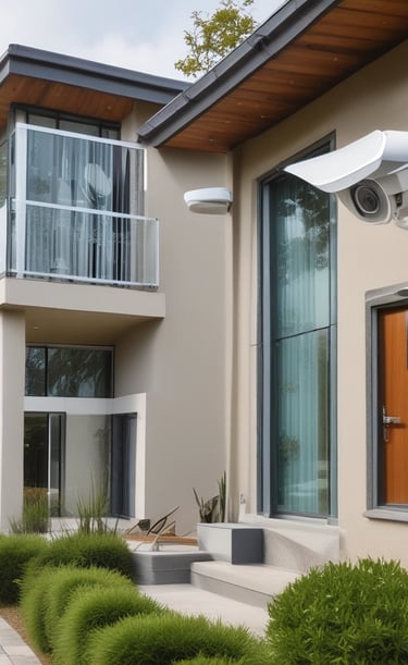 Engineers collaborating over digital blueprints in a high-tech office space.