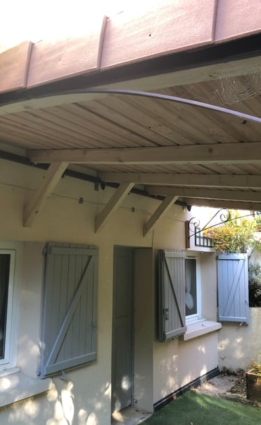 Toit d'un appentis pour extension de toiture terrasse