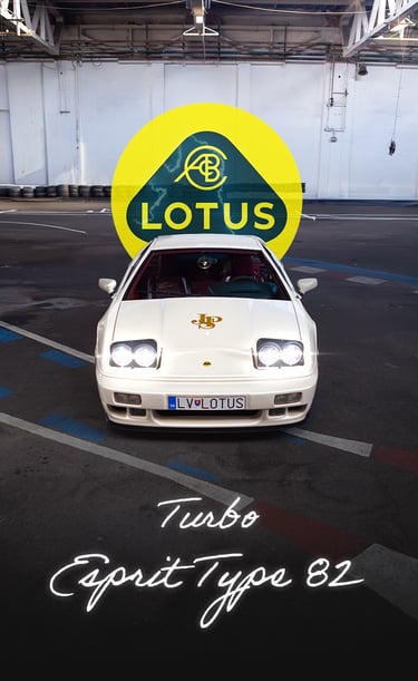 a white car with a lotus lotus logo on it
