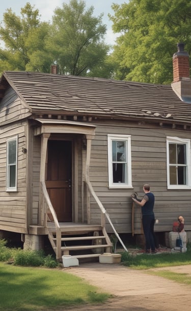 Community members harvesting crops together on a sunny day.