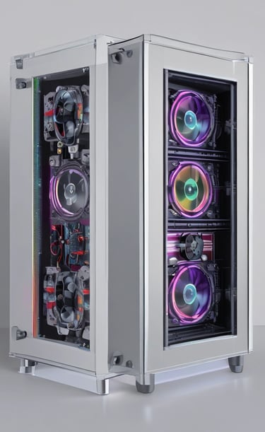 black Gigabyte computer tower