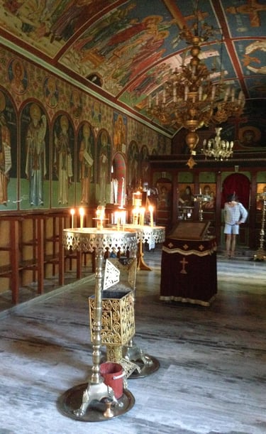 Chappelle du monastère de Limonos sur l'île grecque de Lesbos