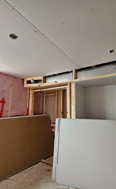 Drywall and closet