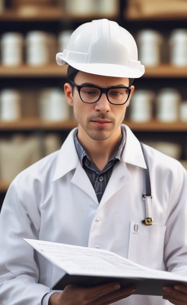 Un ingeniero de alimentos supervisa la normativa aplicada