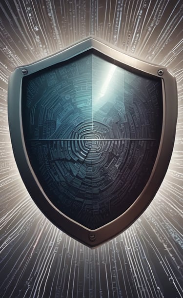 A digital interface showcasing secure AI technology.