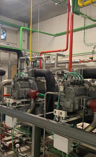 Compresores Bitzer para R717 (amoniaco) en una instalación frigorífica de una plataforma logística