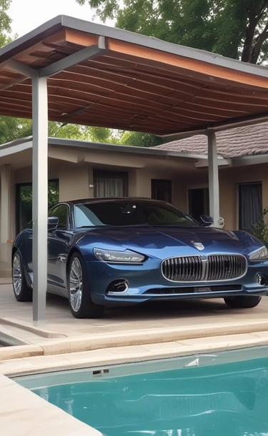 Elegant row houses surrounded by green landscaping on a sunny day.