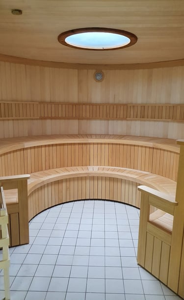 sauna sur mesure rond