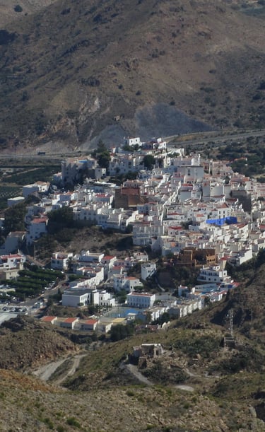 Vista aerea de la ciudad de mojacar