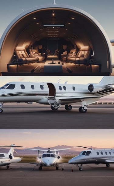 Helicopter poised on a helipad at sunset with London skyline softly glowing in the background.
