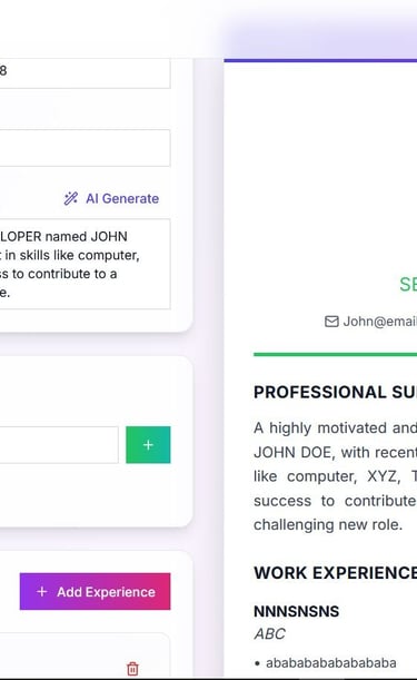 a resume of a professional layout