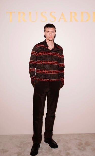 gleb abromisov attending Trussardi fashion show 2025